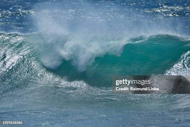 North Atlantic ocean wave in Portugal.