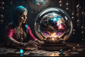 Libra Horoscope, courtesy of https://pixabay.com/illustrations/fortune-teller-glass-sphere-globe-8252782/