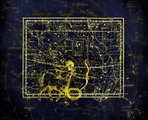 Sagittarius, archer, centaur, map