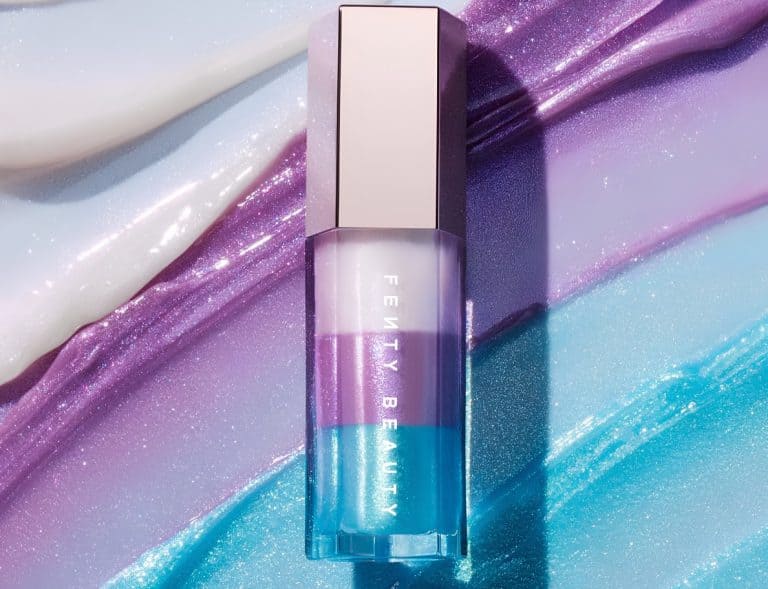 promotional image of Fenty Beauty's new Gloss Bomb available at Sephora